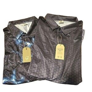 Hardaddy Mens Graphic Short Sleeve Polo Shirt Size XXL NWT Lot of 2